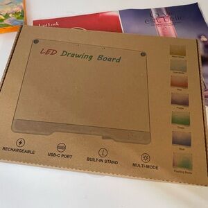 New 16-Inch Rechargeable Doodle Glow LED Note Board